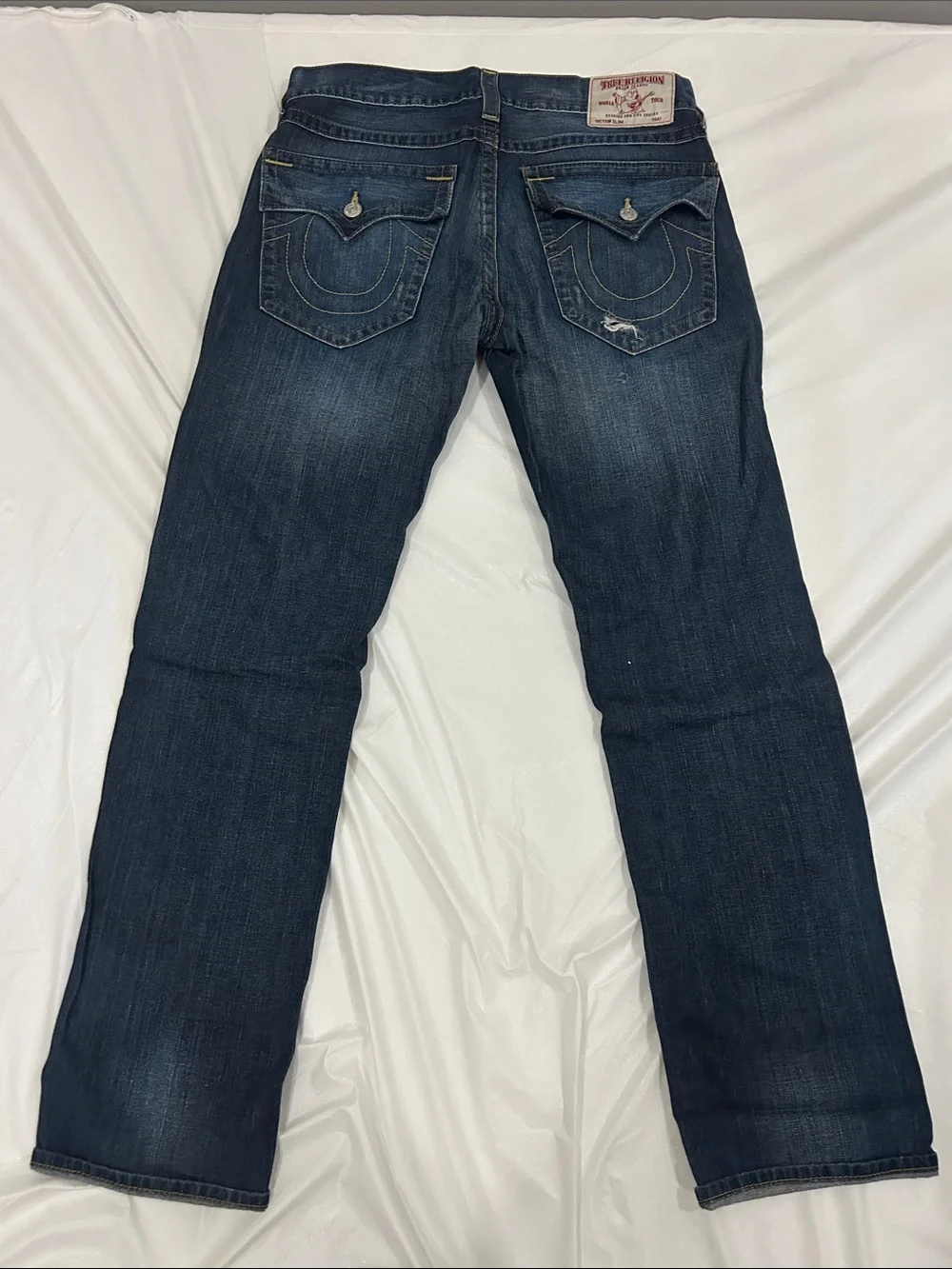 Men's Dark Blue Straight-Leg slim fit Jeans - Classic Denim size 34